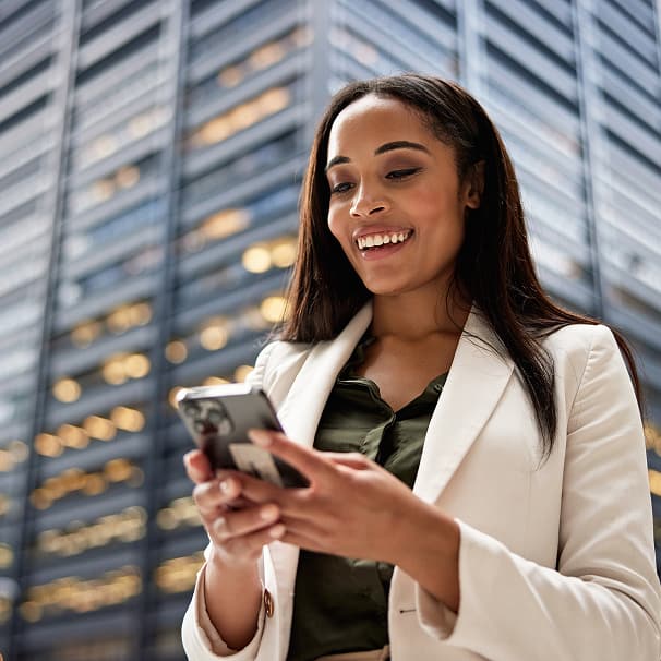 women holding her phone