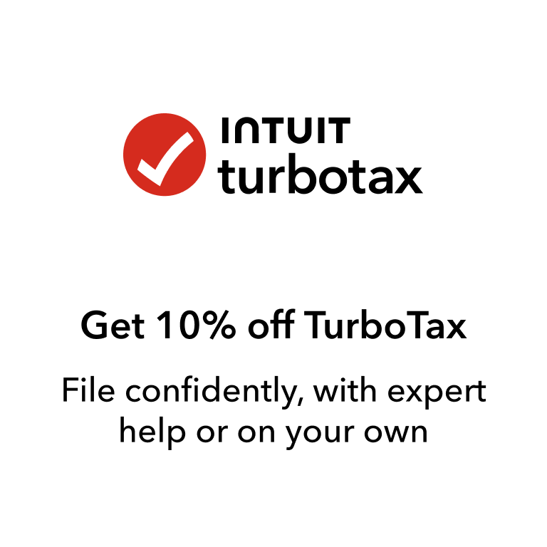 Get 10% off TurboTax - File confidently, with expert help or on your own