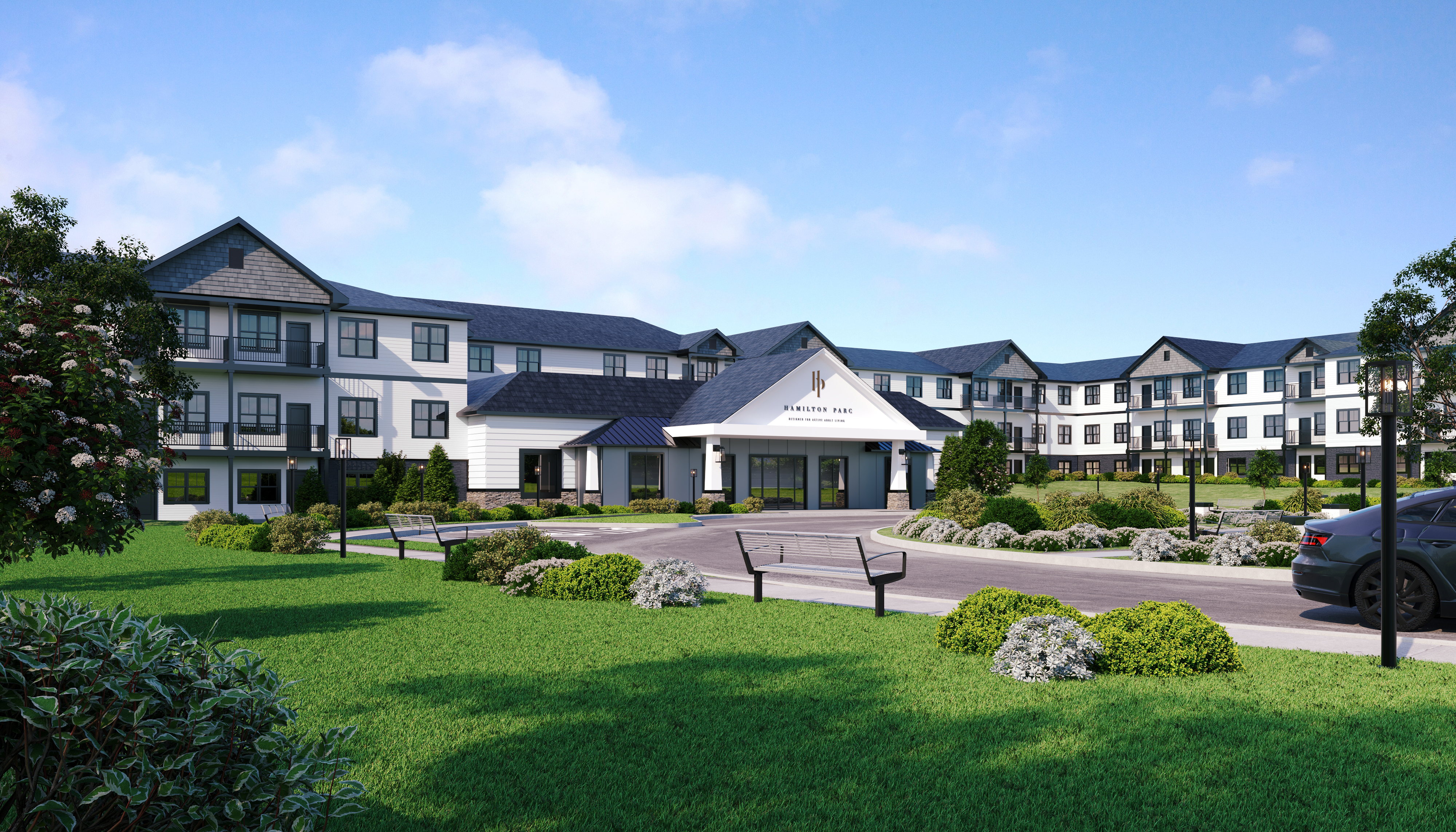 Hiawatha_exterior_final 102-unit apartment building in Guilderland, NY - Exterior Final